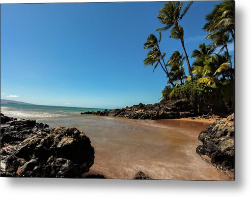 Beach Cove Metal Print featuring the photograph Maui private beach by Chris Spencer