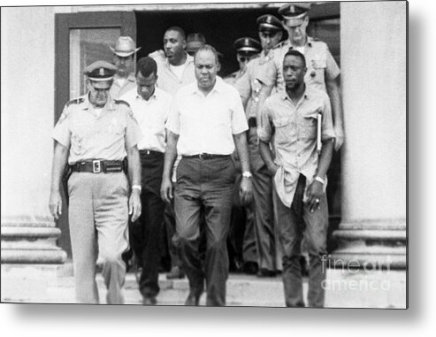 Black Civil Rights Metal Print featuring the photograph Meeting About Missing Civil Rights by Bettmann