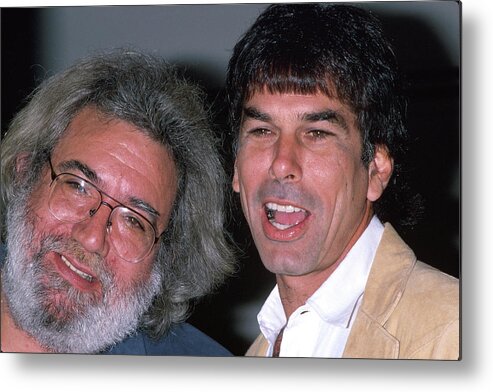 Color Image Metal Print featuring the photograph Mickey Hart and Jerry Garcia by Dmi
