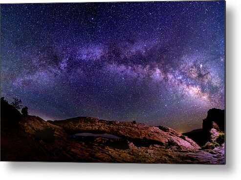Mesa Metal Print featuring the photograph Milky Way at Mesa Arch by Kenneth Everett