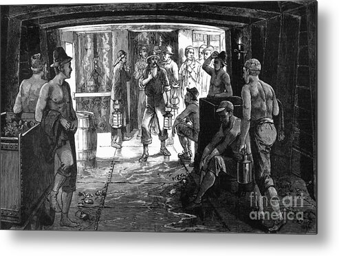 Miner Metal Print featuring the photograph Miners In Consolidated Virginia Silver by Bettmann