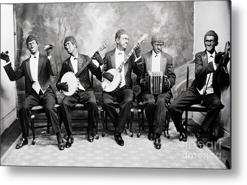 People Metal Print featuring the photograph Minstrel Group Of Edward Le Roy Rice by Bettmann