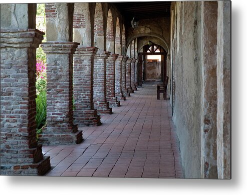 Arch Metal Print featuring the photograph Mission San Juan Capistrano Arcitecture by Mitch Diamond