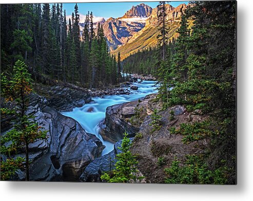 Banff Metal Print featuring the photograph Mistaya Canyon Banff Alberta Canada Sunrise by Toby McGuire