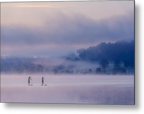 Misty Metal Print featuring the photograph Misty Lake #4 by ??? / Austin Li