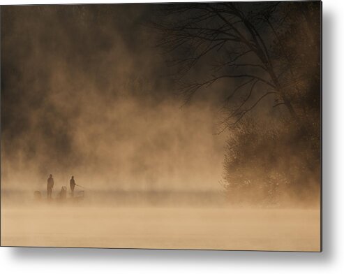 Misty Metal Print featuring the photograph Misty Lake #9 by ??? / Austin Li