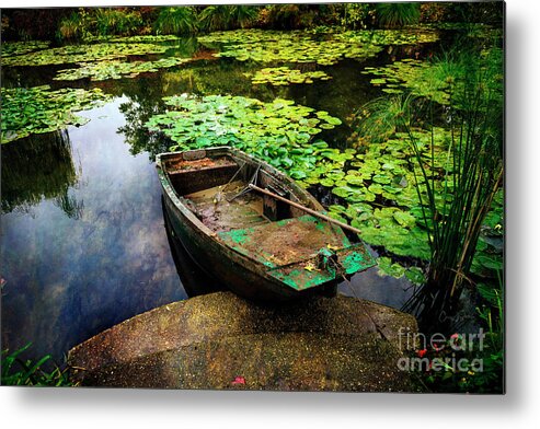 France Metal Print featuring the photograph Monet's Gardeners Boat by Craig J Satterlee