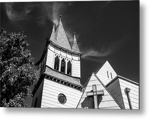 Www.photosbycate.com Metal Print featuring the photograph Monochrome Church by Cate Franklyn