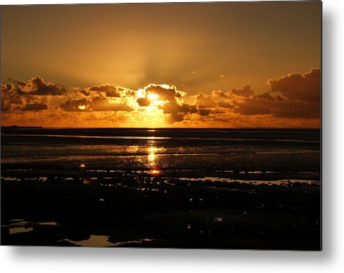 Morecambe Metal Print featuring the photograph Morecambe Bay Sunset. by Lachlan Main