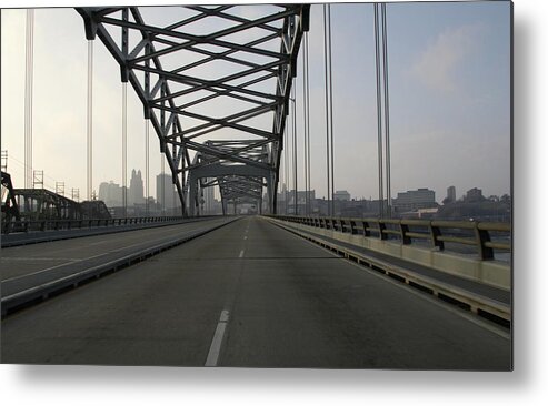 Empty Metal Print featuring the photograph Morning Bridge by Tapshooter