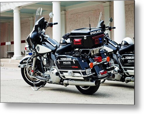 Yonkers Police Metal Print featuring the photograph Motorcycle Cruiser by Jose Rojas