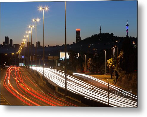 Panoramic Metal Print featuring the photograph Motorway To Johannesburg by Thegift777