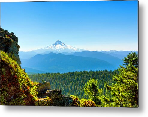 Deebrowningphotography.com Metal Print featuring the photograph Mt Hood Seen From Beyond by Dee Browning