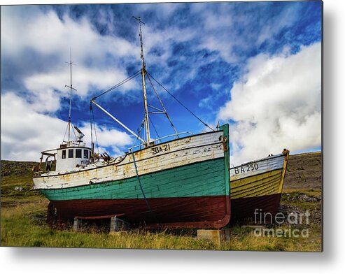 Boat Metal Print featuring the photograph Museum of Egill Olafsson, Iceland by Lyl Dil Creations