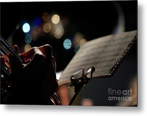 Musical Metal Print featuring the photograph Musical Bokeh by Terri Waters