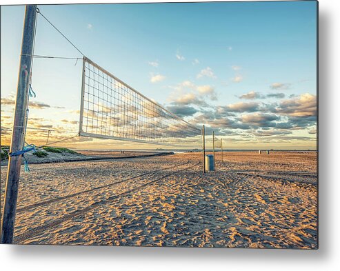 Nets At The Beach Metal Print featuring the photograph Nets At The Beach by Joseph S Giacalone