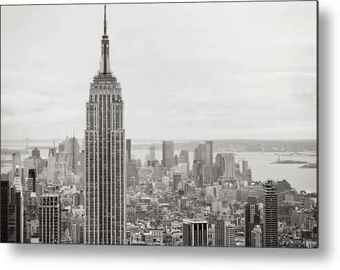 Lower Manhattan Metal Print featuring the photograph New York - Aerial View Of Manhattan by Chrisp0
