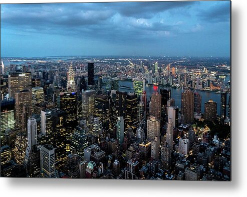 New York Skyline Metal Print featuring the photograph New York Skyline by Sharon Popek