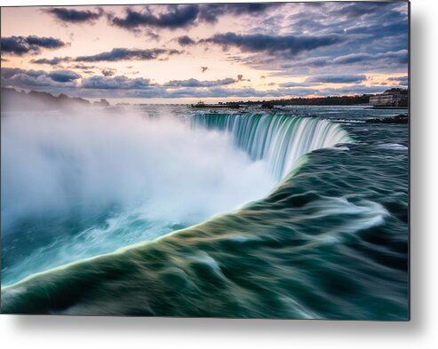 Canada Metal Print featuring the photograph Niagara Falls On Sunrise by Sergey Pesterev