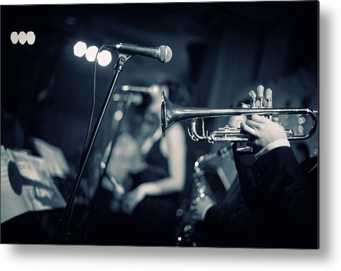 Singer Metal Print featuring the photograph Night Club by Tunart