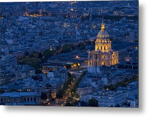 Tranquility Metal Print featuring the photograph Night View Of City by Thierry Pix