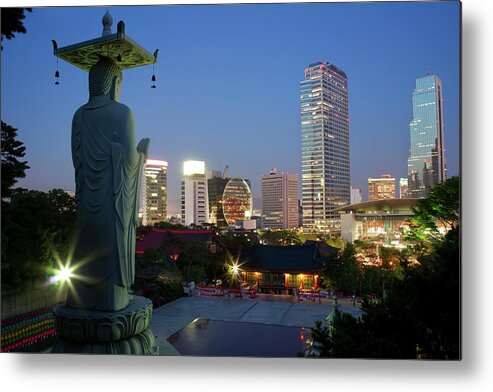 Korea Metal Print featuring the photograph Night View Of Seoul by Neomistyle