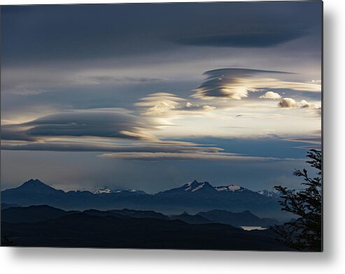Chile Metal Print featuring the photograph Nightfall over the Andes by Mark Hunter