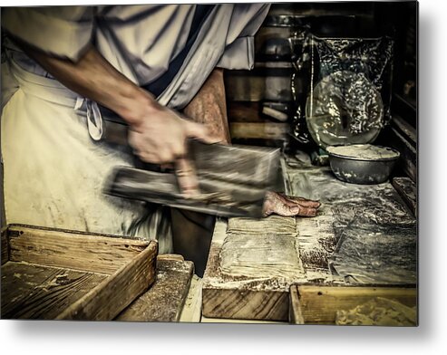 Asia Metal Print featuring the photograph Noodle Man by Bill Chizek