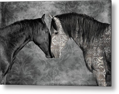 Black And White Metal Print featuring the photograph Not Always Black and White by Mary Hone