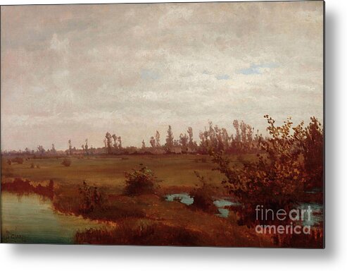 Oil Painting Metal Print featuring the drawing November Swamps On The Sile by Heritage Images