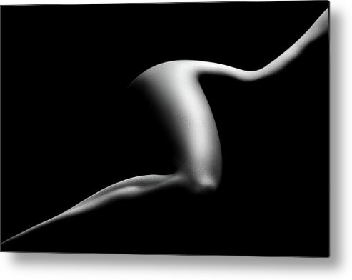 Woman Metal Print featuring the photograph Nude woman bodyscape 9 by Johan Swanepoel