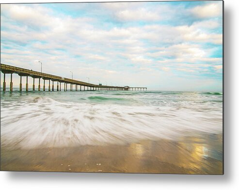 Landscape Metal Print featuring the photograph Ocean Beach Pier at sunrise by Local Snaps Photography