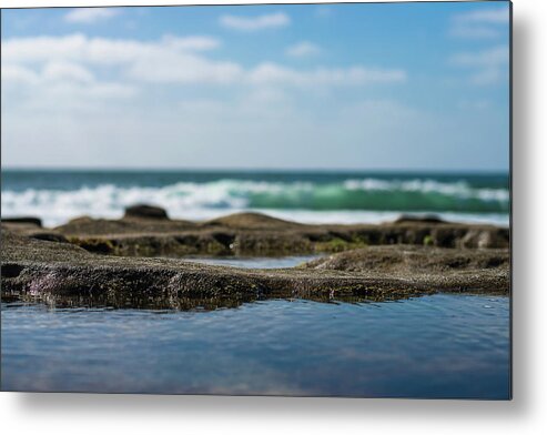 Landscape Metal Print featuring the photograph Ocean beach tide pools by Local Snaps Photography