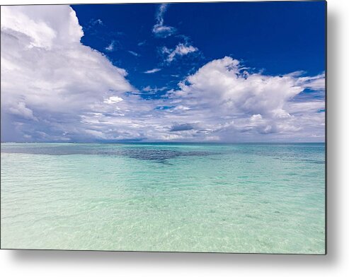Sea Metal Print featuring the photograph Ocean Seascape. Ocean Waves With Blue by Levente Bodo
