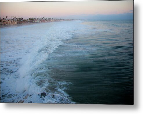 Big Wave Metal Print featuring the photograph Oceanside California Big Wave Surfing 4 by Catherine Walters