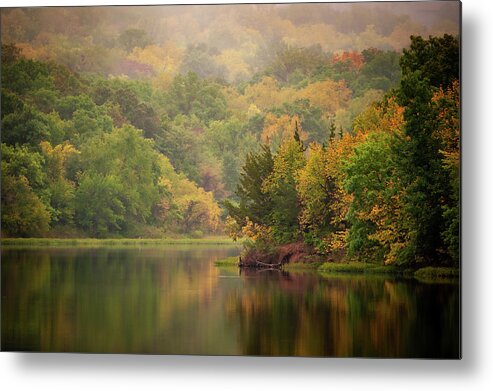 Johnson County Metal Print featuring the photograph October Reflections II by Jeff Phillippi