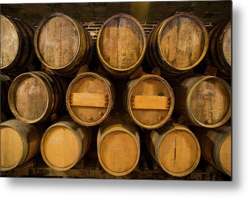 Alcohol Metal Print featuring the photograph Old Cellar by Stockstudiox