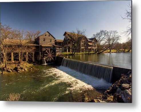 Waterfalls Metal Print featuring the photograph Old Mill Restaurant by Robert J Wagner