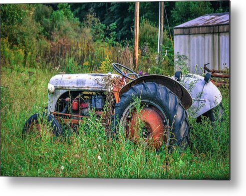 Tractor Metal Print featuring the photograph Old Tractor by Michelle Wittensoldner