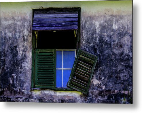 Windows Metal Print featuring the photograph Old window 2 by Stuart Manning