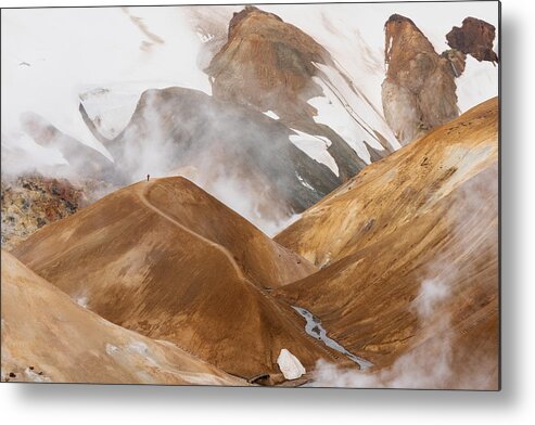 Mountain Metal Print featuring the photograph On The Trail by James Cai