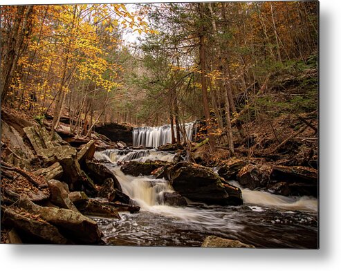 Fall Metal Print featuring the photograph Oneida Falls in Autumn by Rose Guinther