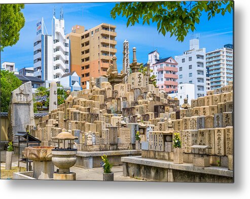 Landscape Metal Print featuring the photograph Osaka, Japan - May 6, 2014 Graves by Sean Pavone