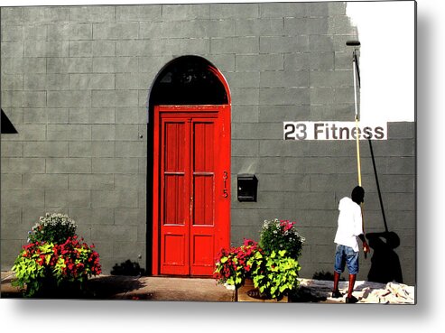 Painter Metal Print featuring the photograph Paintman in Brenham, Texas by Ross Lewis