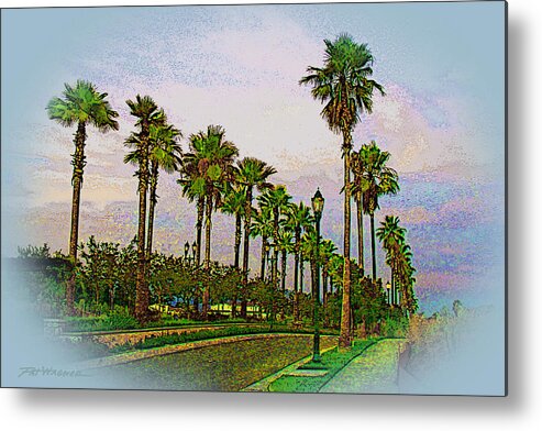 Palm Metal Print featuring the photograph Palms in The Mist by Pat Wagner