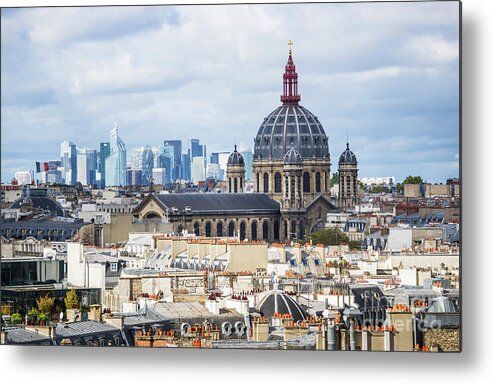 Paris Metal Print featuring the photograph Paris, La Defense by Steve Lorillere