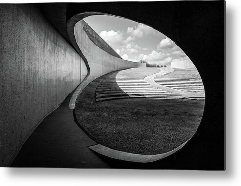 Architecture Metal Print featuring the photograph Path to the Light by Roman Robroek
