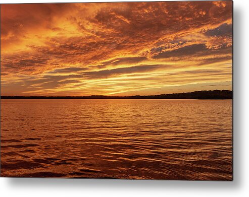 Percy Priest Lake Metal Print featuring the photograph Percy Priest Lake Sunset by D K Wall