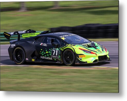 Lamborghini Metal Print featuring the photograph Perez Spinelli Super Trofeo by Alan Raasch