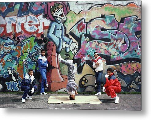 1980-1989 Metal Print featuring the photograph Photo Of Breakdancers by Michael Ochs Archives